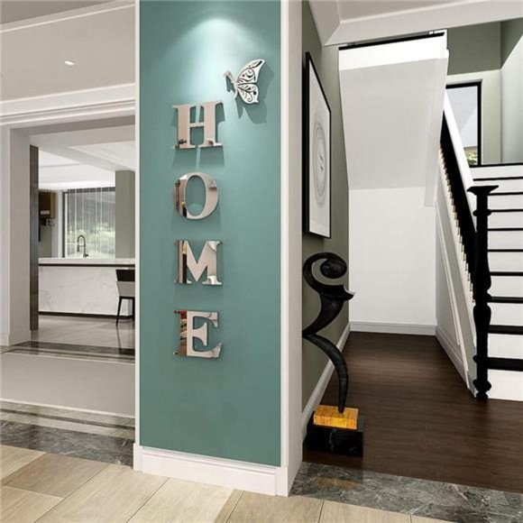 Home Wall Decor Letter Signs Acrylic Mirror Wall Stickers Wall Decorations - Picture 4 of 7